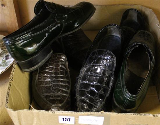 3 pairs of mens crocodile shoes